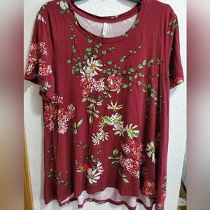 EUC XL Popyoung Maroon Tunic Top
